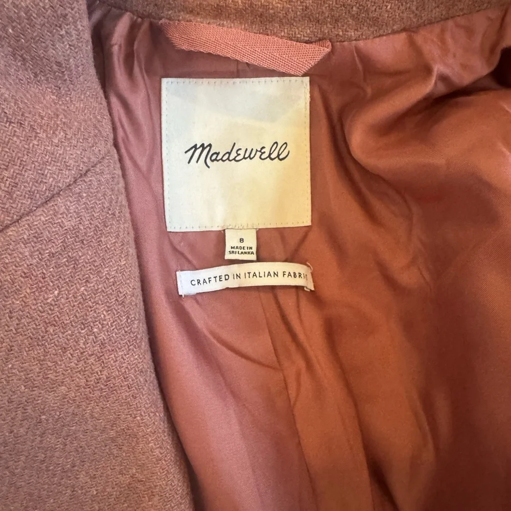 Women's Pink Double-Breasted Coat - Picture 2 of 2